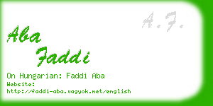 aba faddi business card